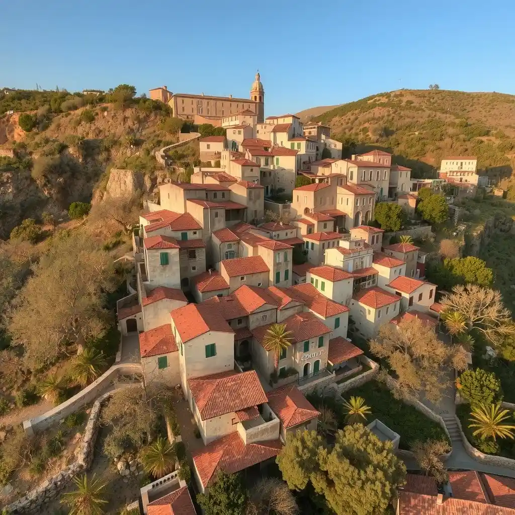 Vue panoramique du village perché