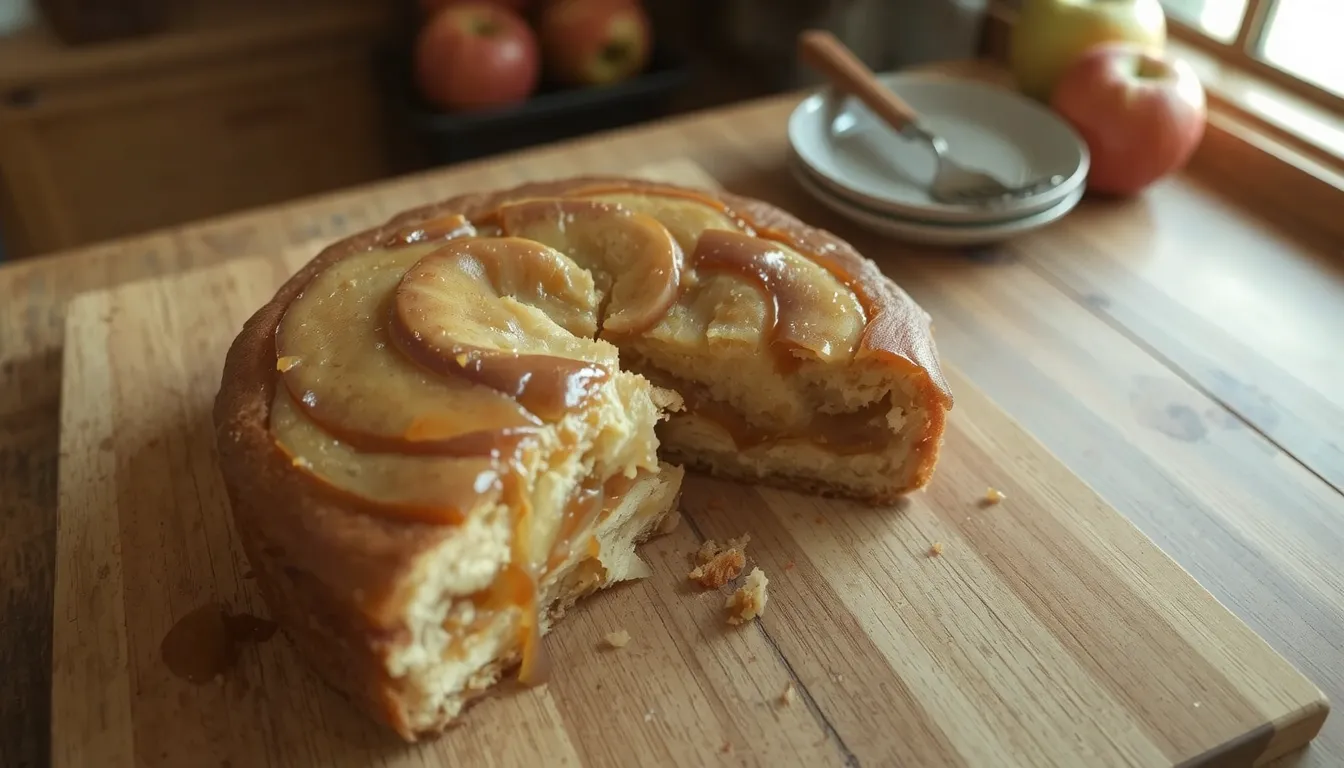 cake pommes caramélisées