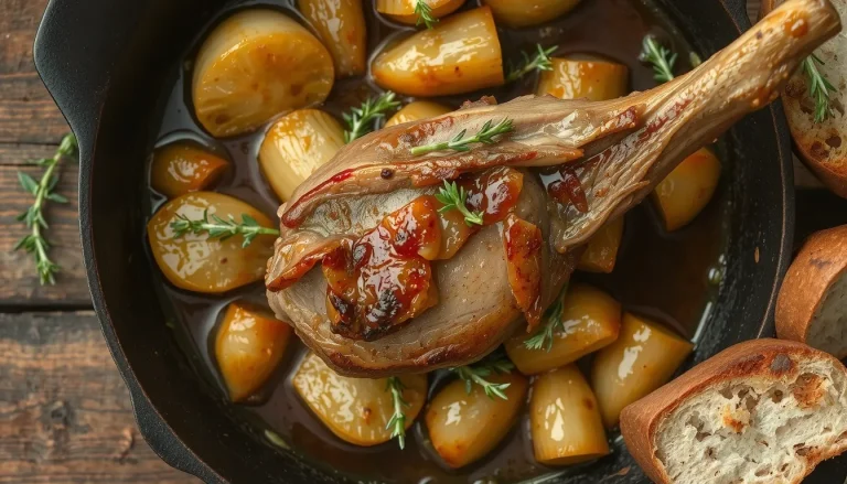 Cuisses de canard aux navets : la recette traditionnelle fondante
