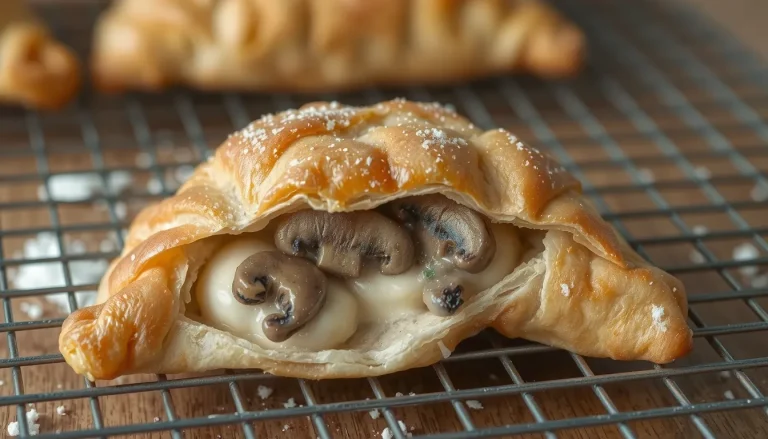 Feuilleté aux champignons : recette facile et sauce crémeuse au fromage
