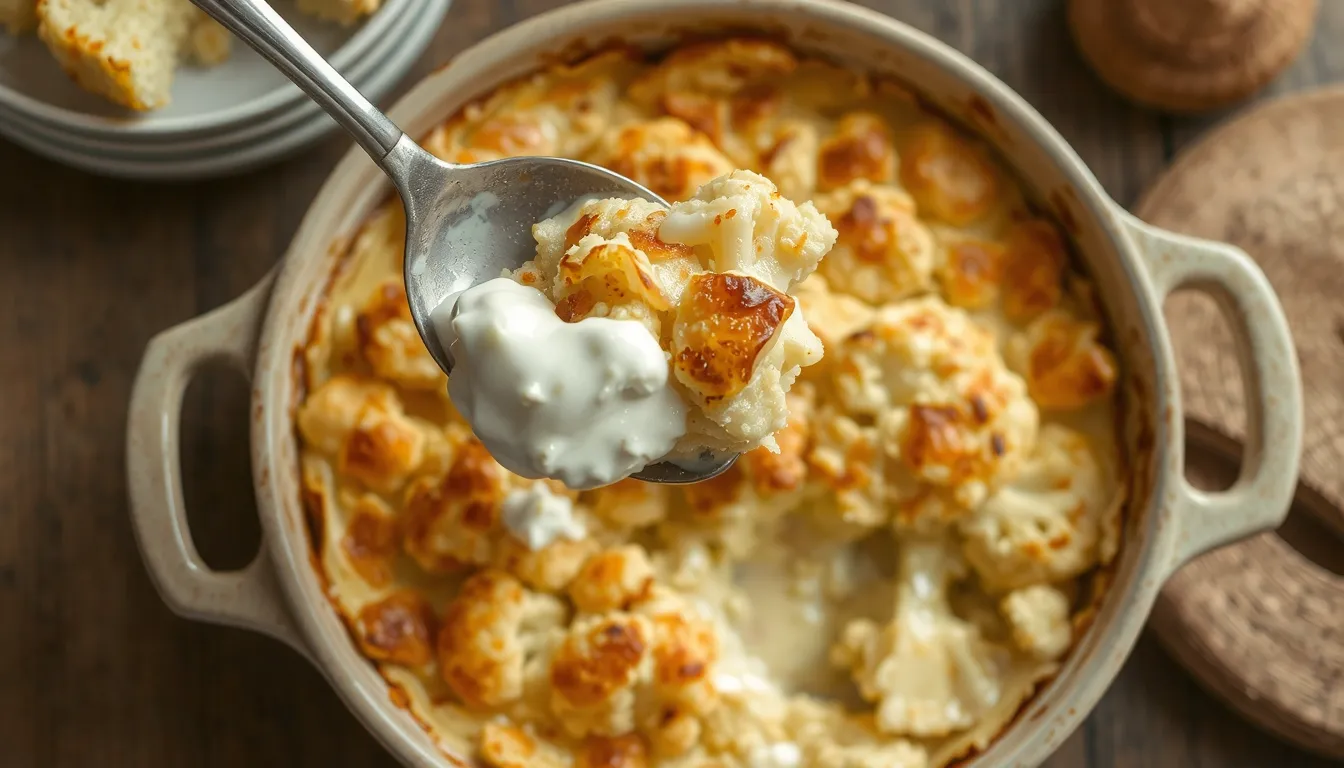 gratin choux fleur pomme de terre crème fraîche