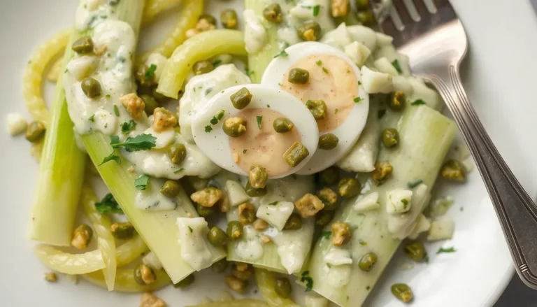 Poireaux sauce ravigote : la recette facile et complète