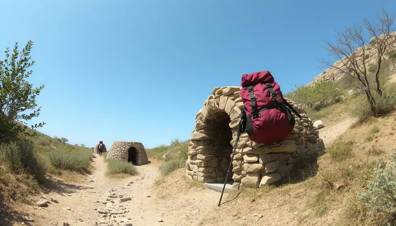 sentier des cabanes en pierre sèche