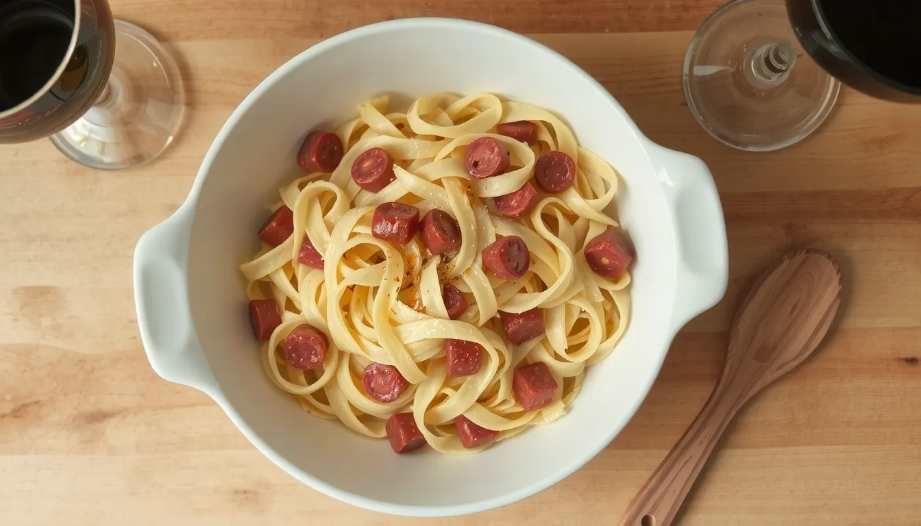 tagliatelle au chorizo